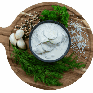 Gurkensalat in Joghurtcreme
